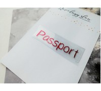 Надпись из термотрансферной плёнки Passport